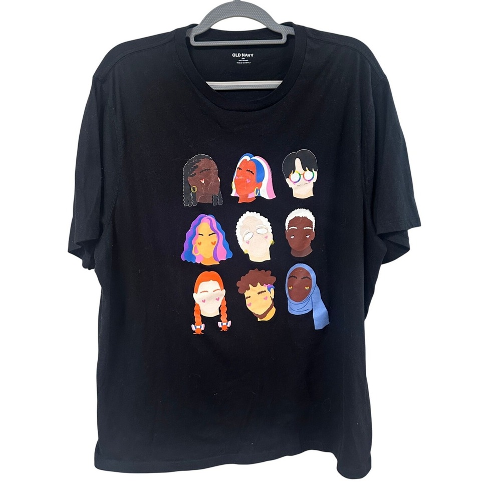 Old Navy We Tee LGBTQIA Graphic T-Shirt Black XXL Diversity Inclusivity Women